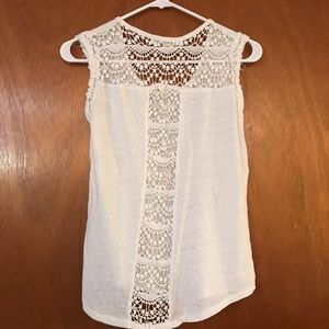 Lace Back Tee | Pink Rose